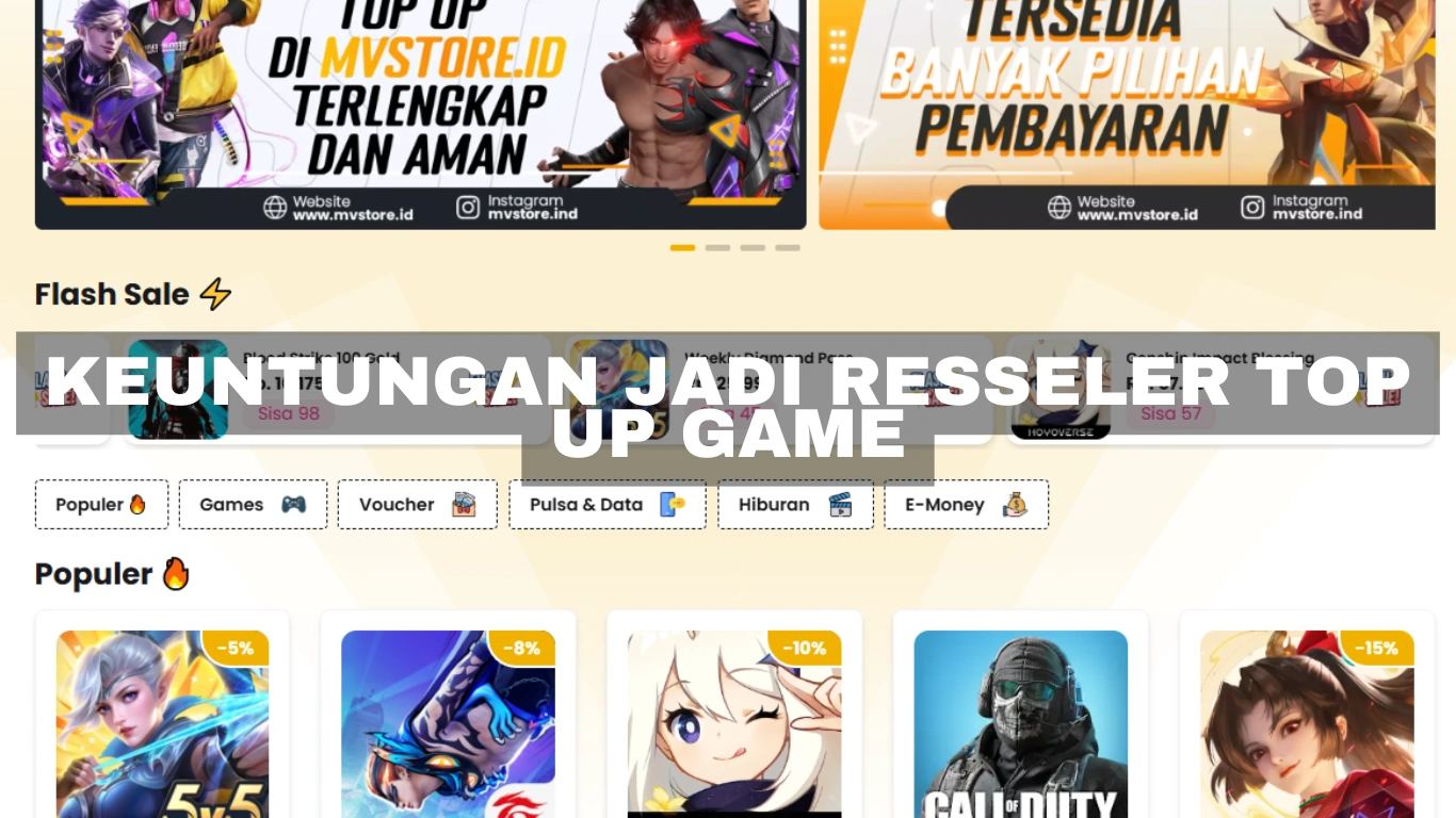 Keuntungan jadi Resseler Top up game