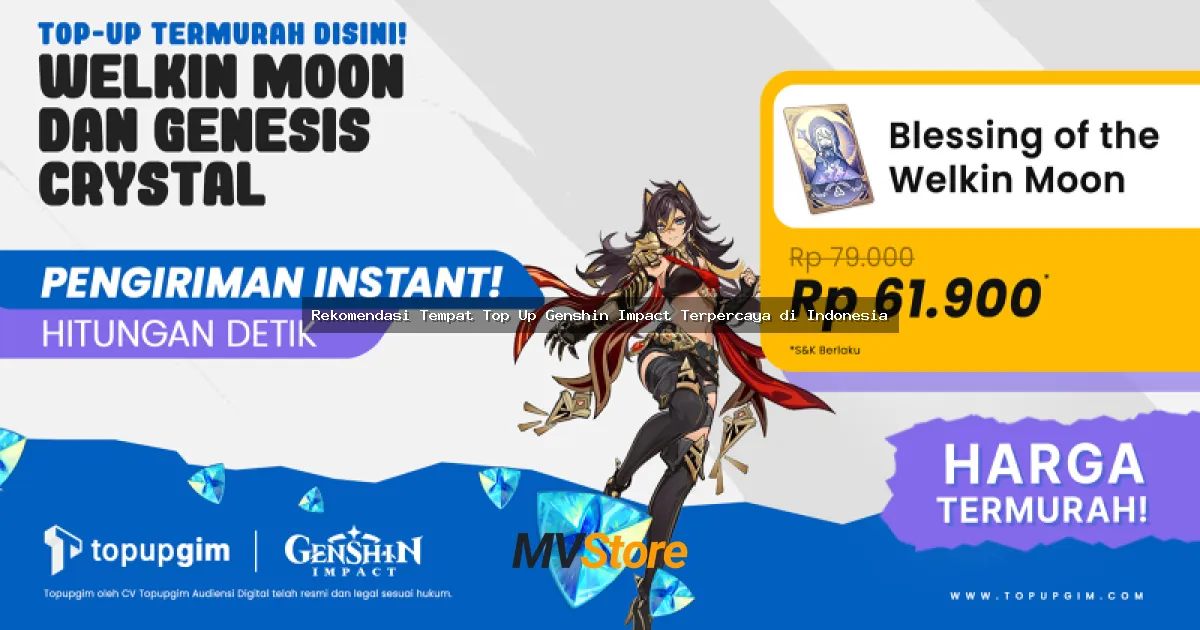 Rekomendasi Tempat Top Up Genshin Impact Terpercaya di Indonesia