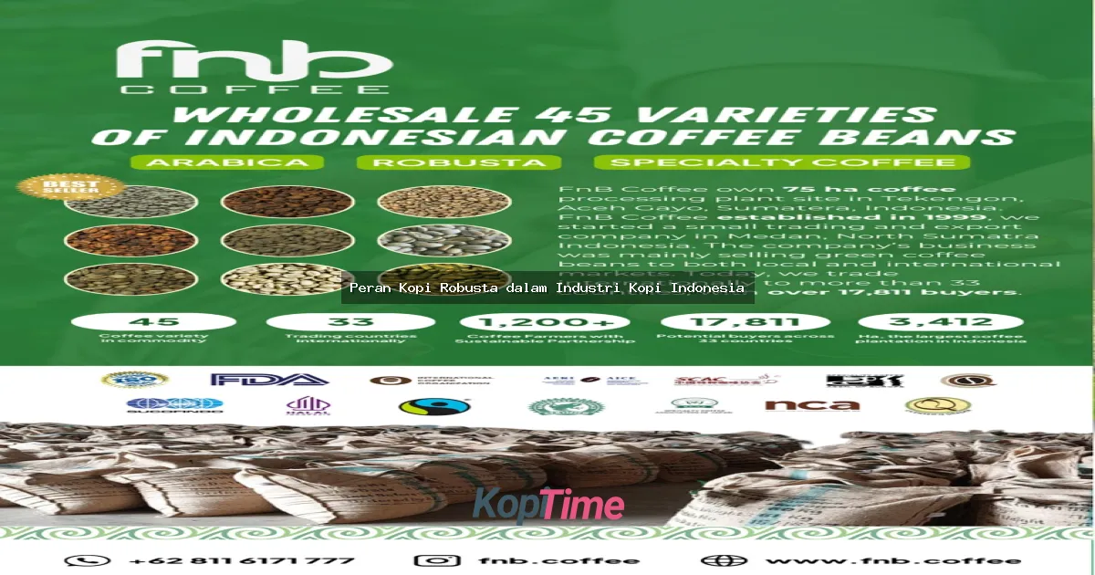 Peran Kopi Robusta dalam Industri Kopi Indonesia