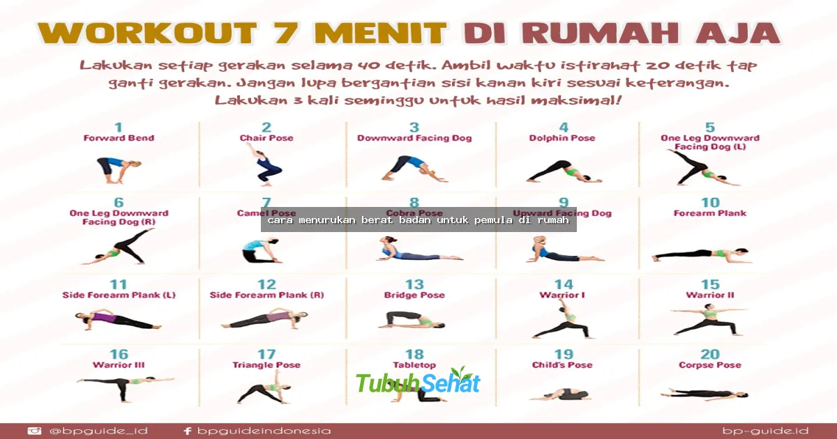 cara menurukan berat badan untuk pemula di rumah