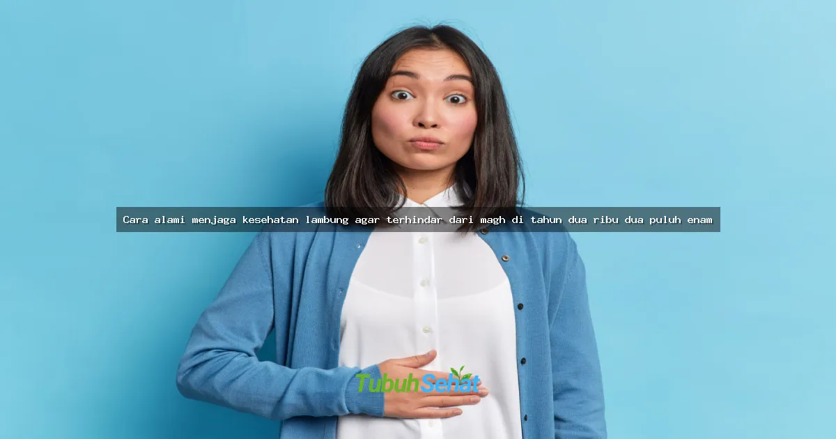 Cara alami menjaga kesehatan lambung agar terhindar dari magh di tahun dua ribu dua puluh enam