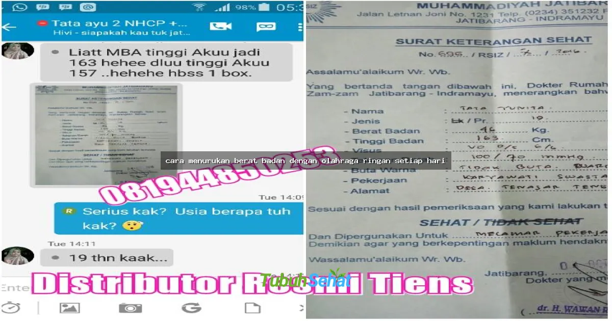 cara menurukan berat badan dengan olahraga ringan setiap hari