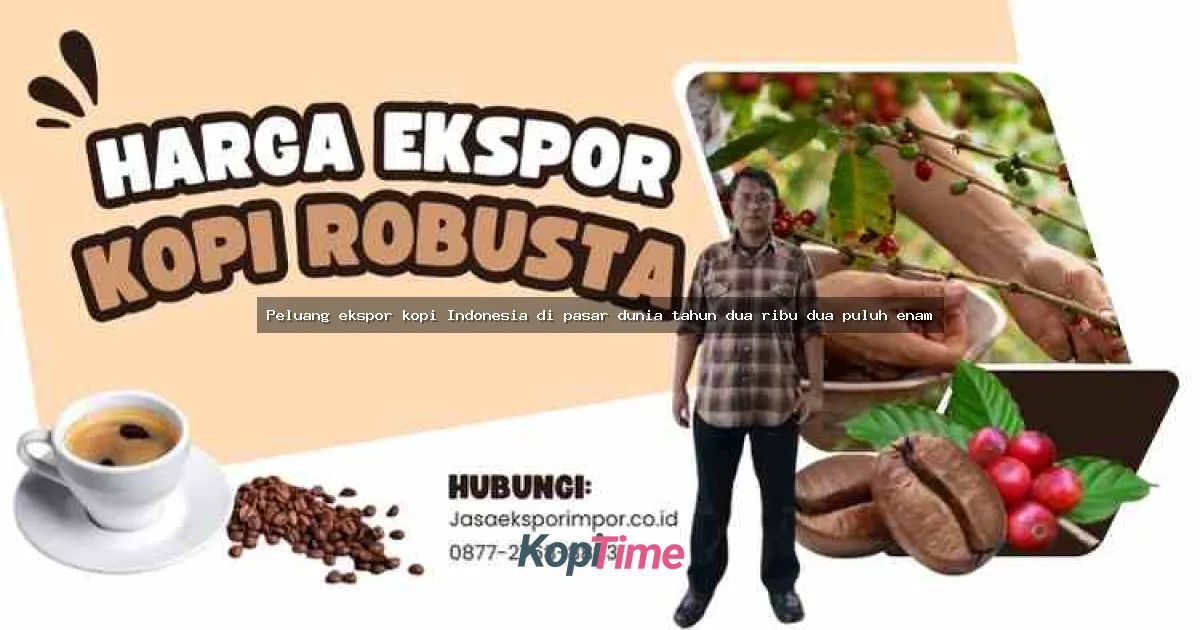 Peluang ekspor kopi Indonesia di pasar dunia tahun dua ribu dua puluh enam