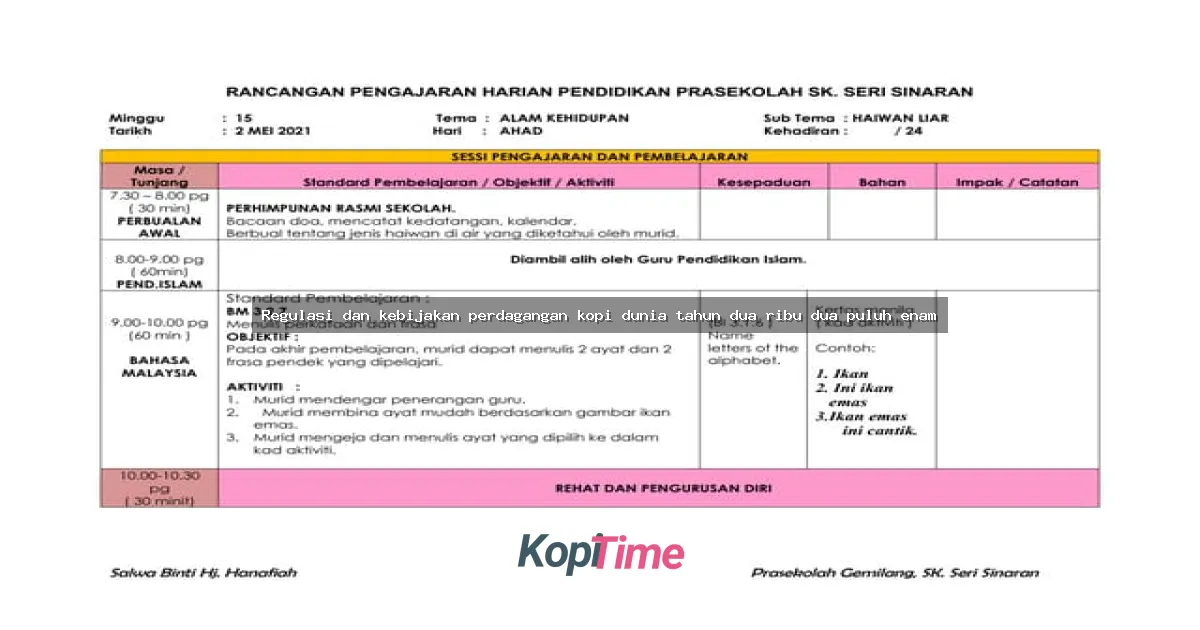 Regulasi dan kebijakan perdagangan kopi dunia tahun dua ribu dua puluh enam