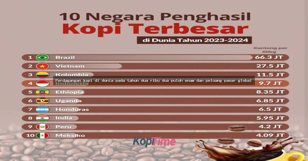 Perdagangan kopi di dunia pada tahun dua ribu dua puluh enam dan peluang pasar global