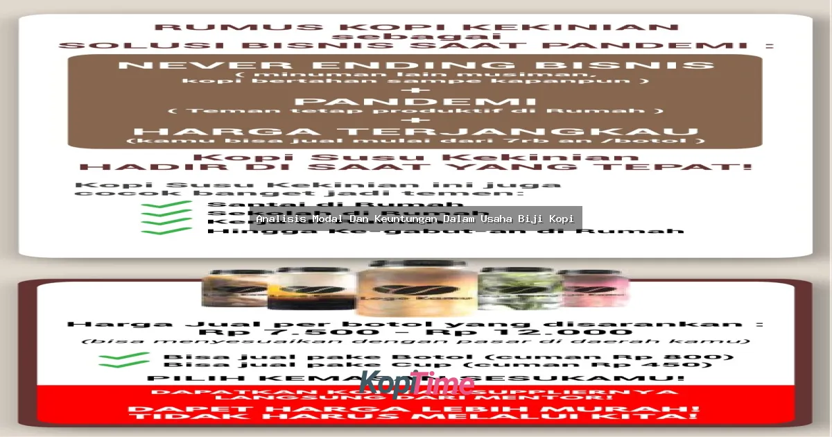 Analisis Modal Dan Keuntungan Dalam Usaha Biji Kopi