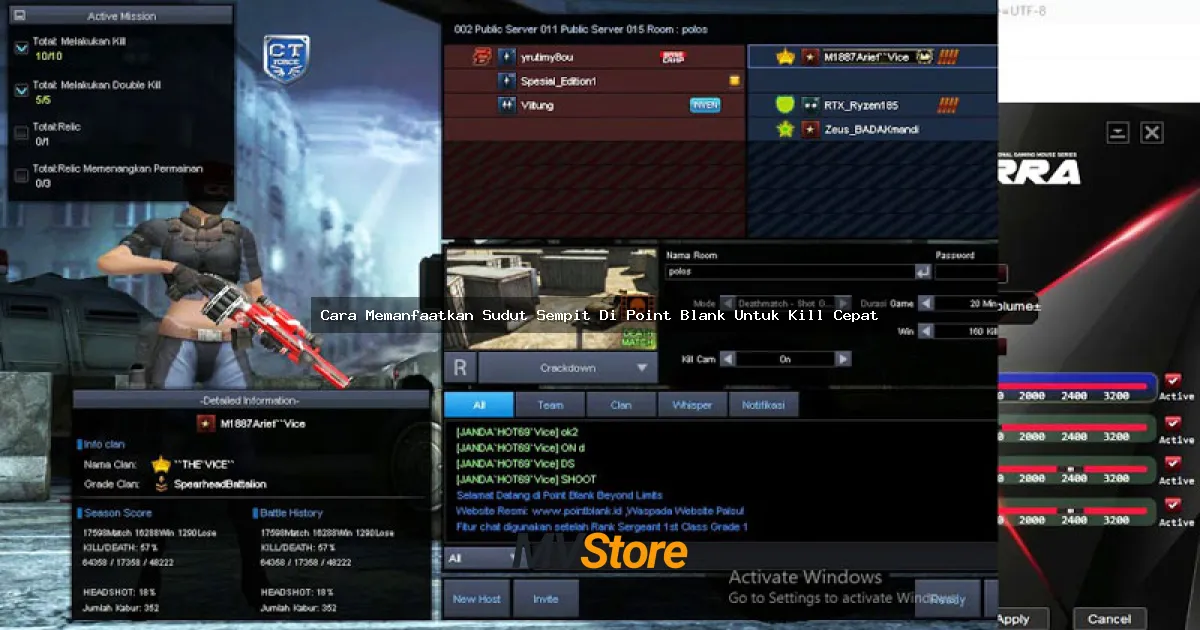 Cara Memanfaatkan Sudut Sempit Di Point Blank Untuk Kill Cepat: Strategi Pro Player