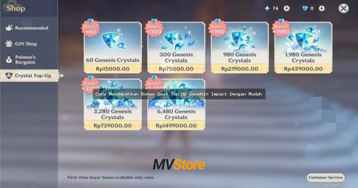 Cara Mendapatkan Bonus Saat Top Up Genshin Impact Dengan Mudah