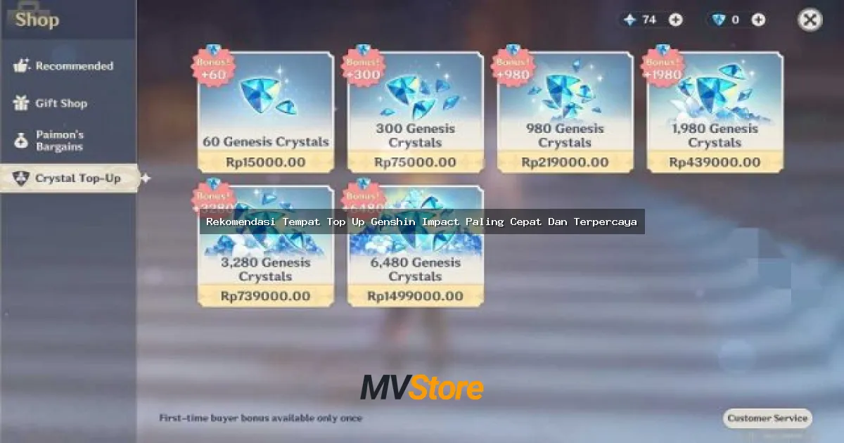 Rekomendasi Tempat Top Up Genshin Impact Paling Cepat Dan Terpercaya