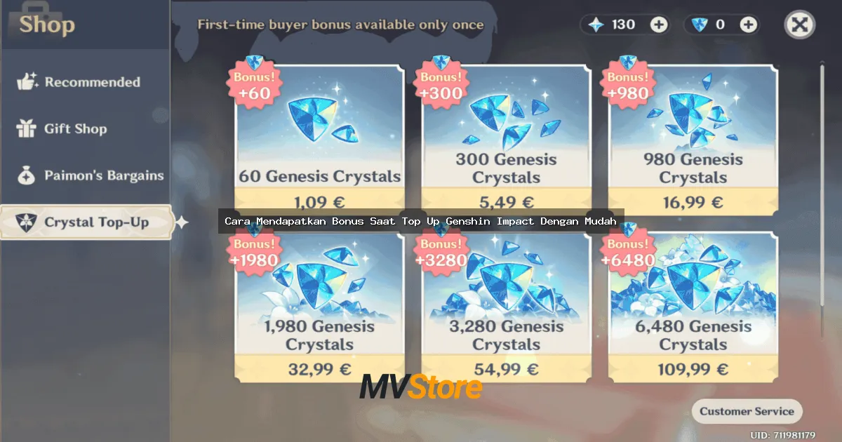 Cara Mendapatkan Bonus Saat Top Up Genshin Impact Dengan Mudah: Guide Lengkap 2024