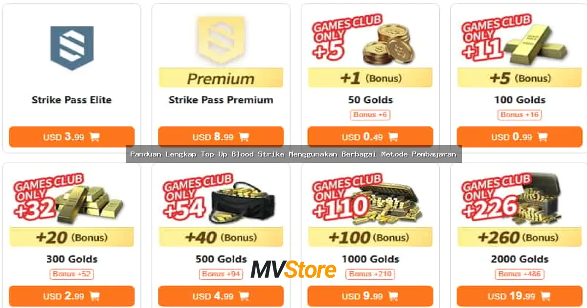 Panduan Lengkap Top Up Blood Strike Menggunakan Berbagai Metode Pembayaran