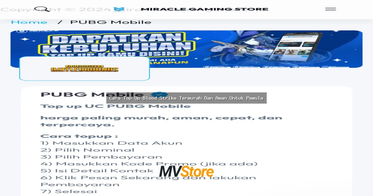 Cara Top Up Blood Strike Termurah Dan Aman Untuk Pemula