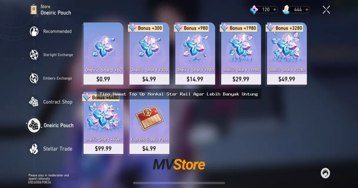 Tips Hemat Top Up Honkai Star Rail Agar Lebih Banyak Untung