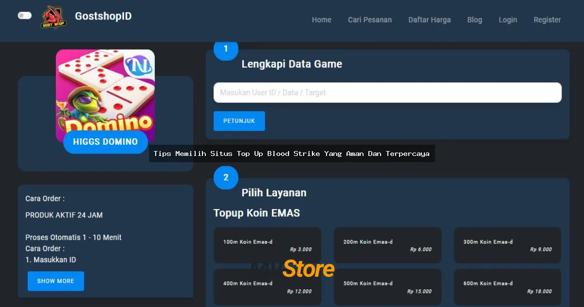 Tips Memilih Situs Top Up Blood Strike Yang Aman Dan Terpercaya