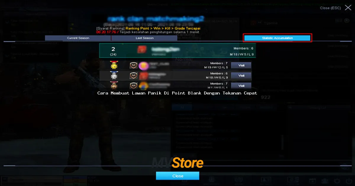 Cara Membuat Lawan Panik Di Point Blank Dengan Tekanan Cepat