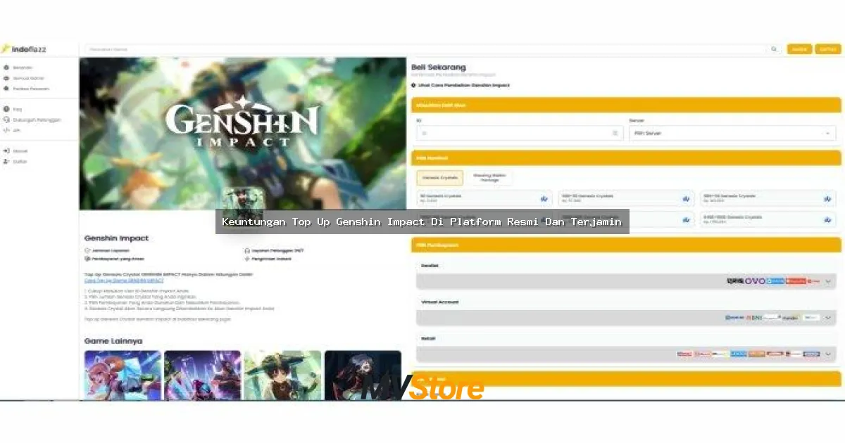 Keuntungan Top Up Genshin Impact Di Platform Resmi Dan Terjamin