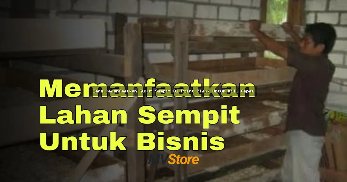 Cara Memanfaatkan Sudut Sempit Di Point Blank Untuk Kill Cepat