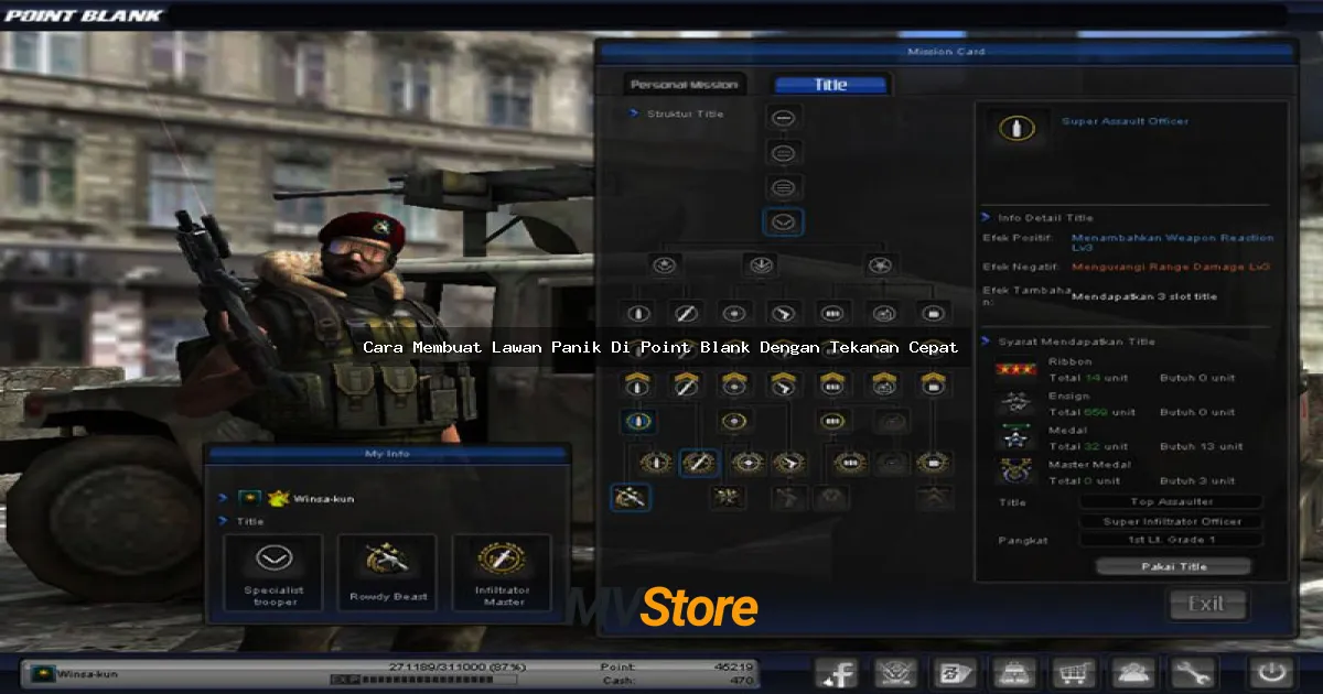 Cara Membuat Lawan Panik Di Point Blank Dengan Tekanan Cepat