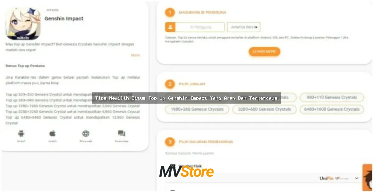 Tips Memilih Situs Top Up Genshin Impact Yang Aman Dan Terpercaya