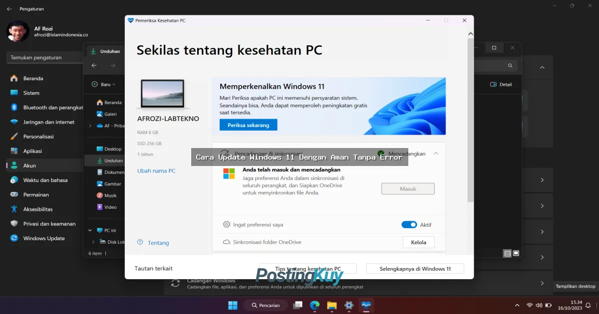 Cara Update Windows 11 Dengan Aman Tanpa Error: Panduan Lengkap Anti Ribet
