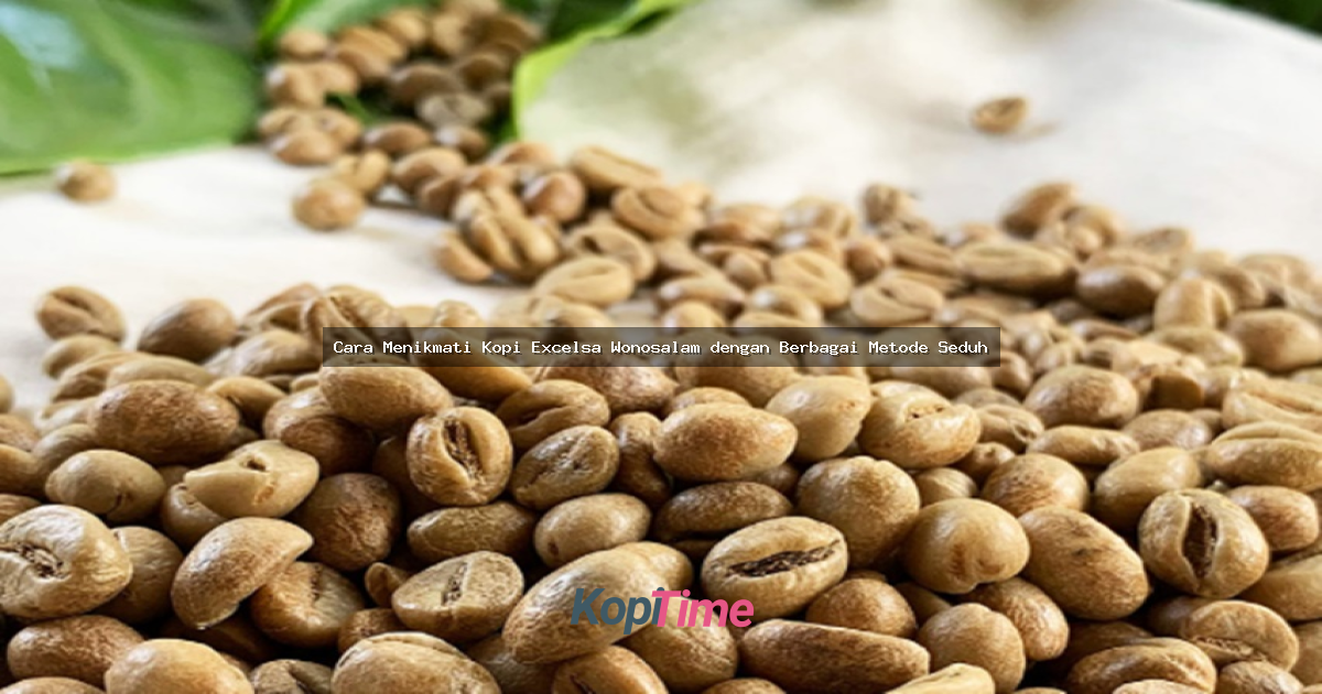 Cara Menikmati Kopi Excelsa Wonosalam dengan Berbagai Metode Seduh