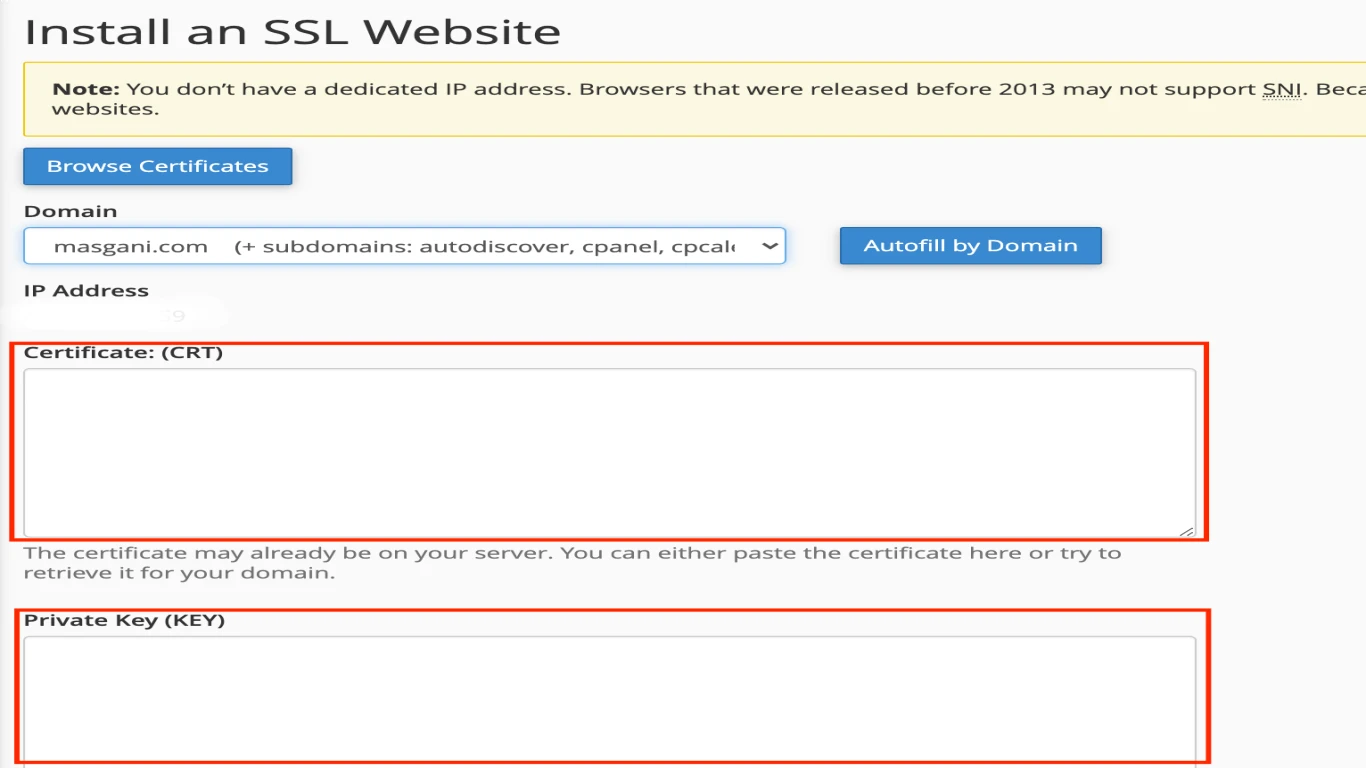 Panduan Instalasi SSL di Cpanel