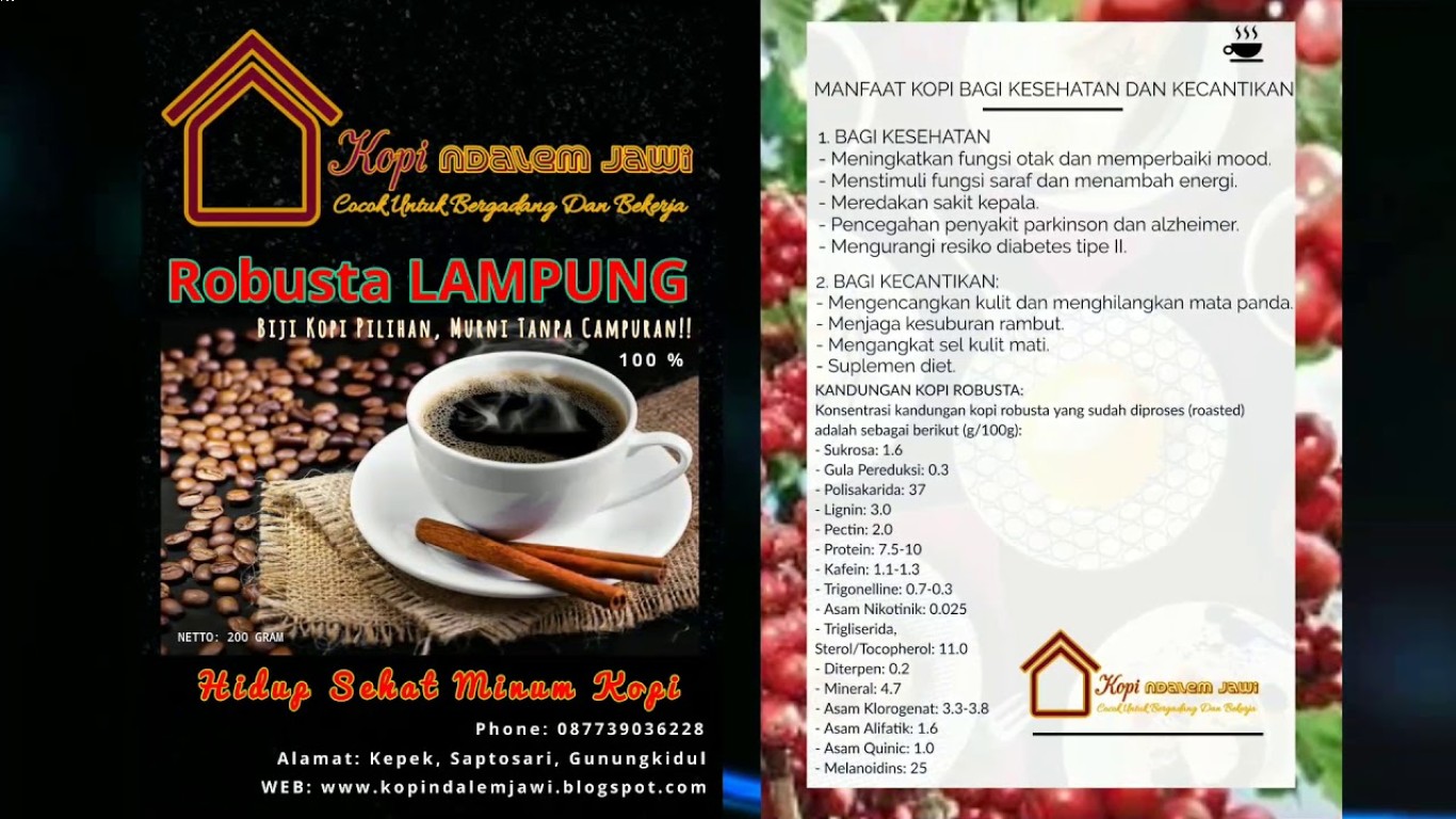 Kelebihan kopi robusta untuk Pemula