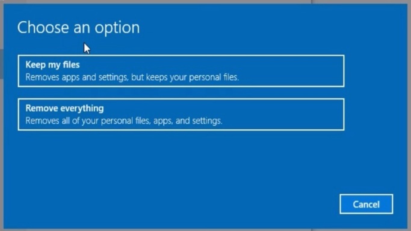 Reinstall Windows Using Recovery Mode