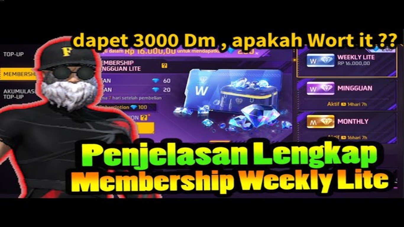 Tips hemat beli membership mingguan Free Fire