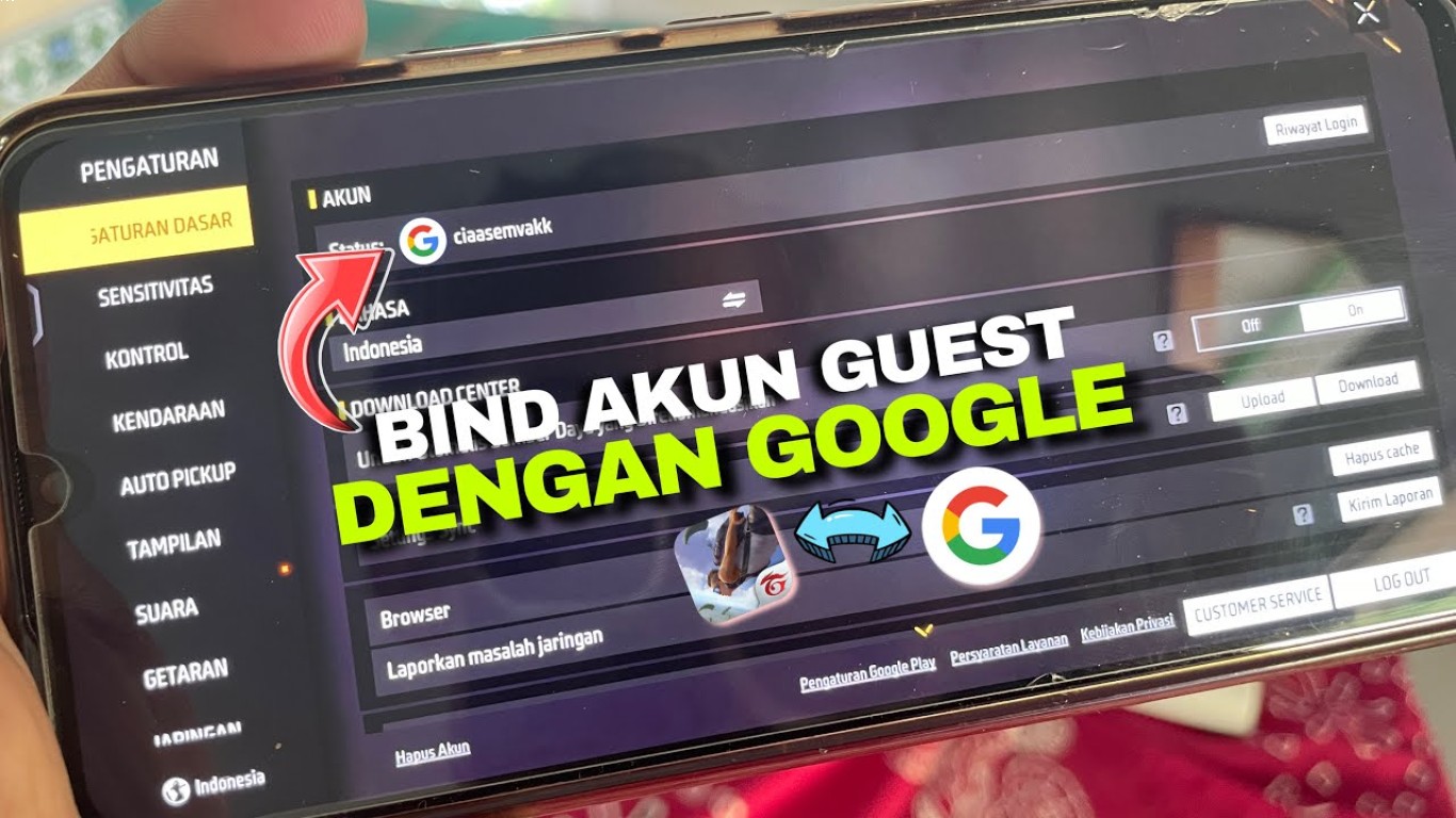 Cara menghubungkan akun ke Free Fire MAX