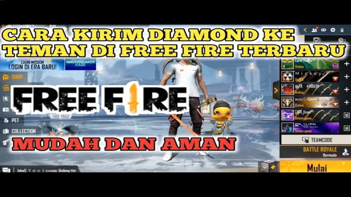 Cara Transfer Diamond FF ke Teman