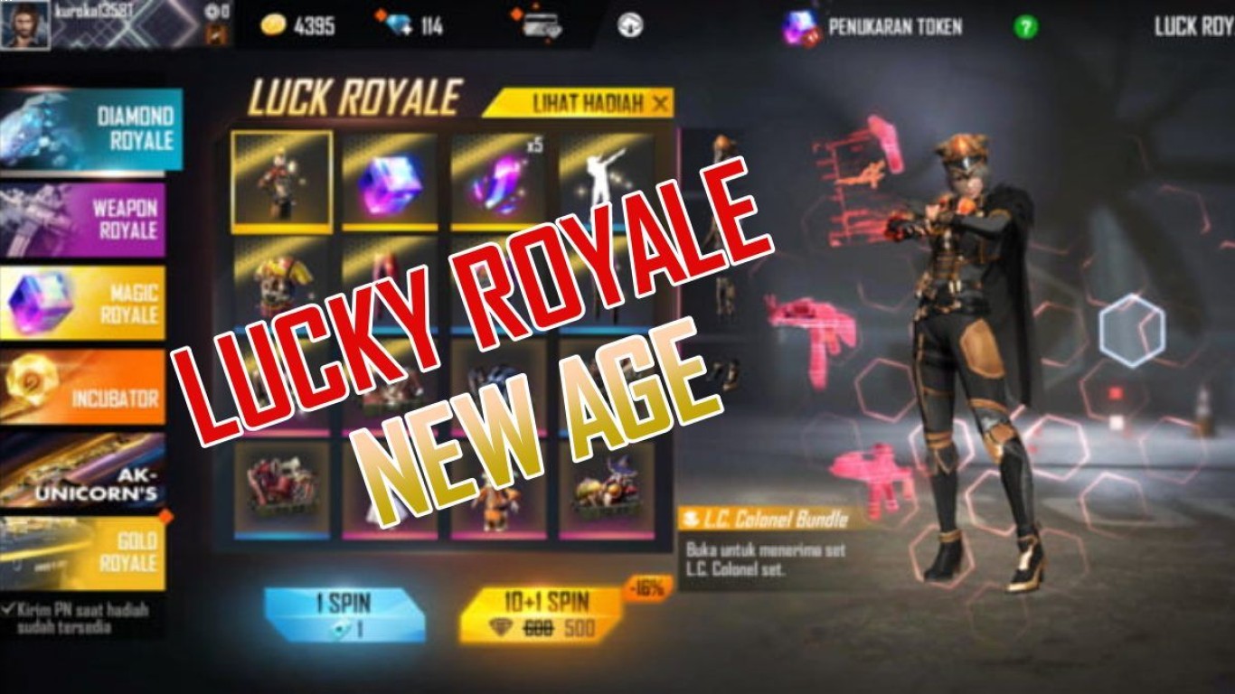 Event Free Fire dengan Hadiah Diamond FF