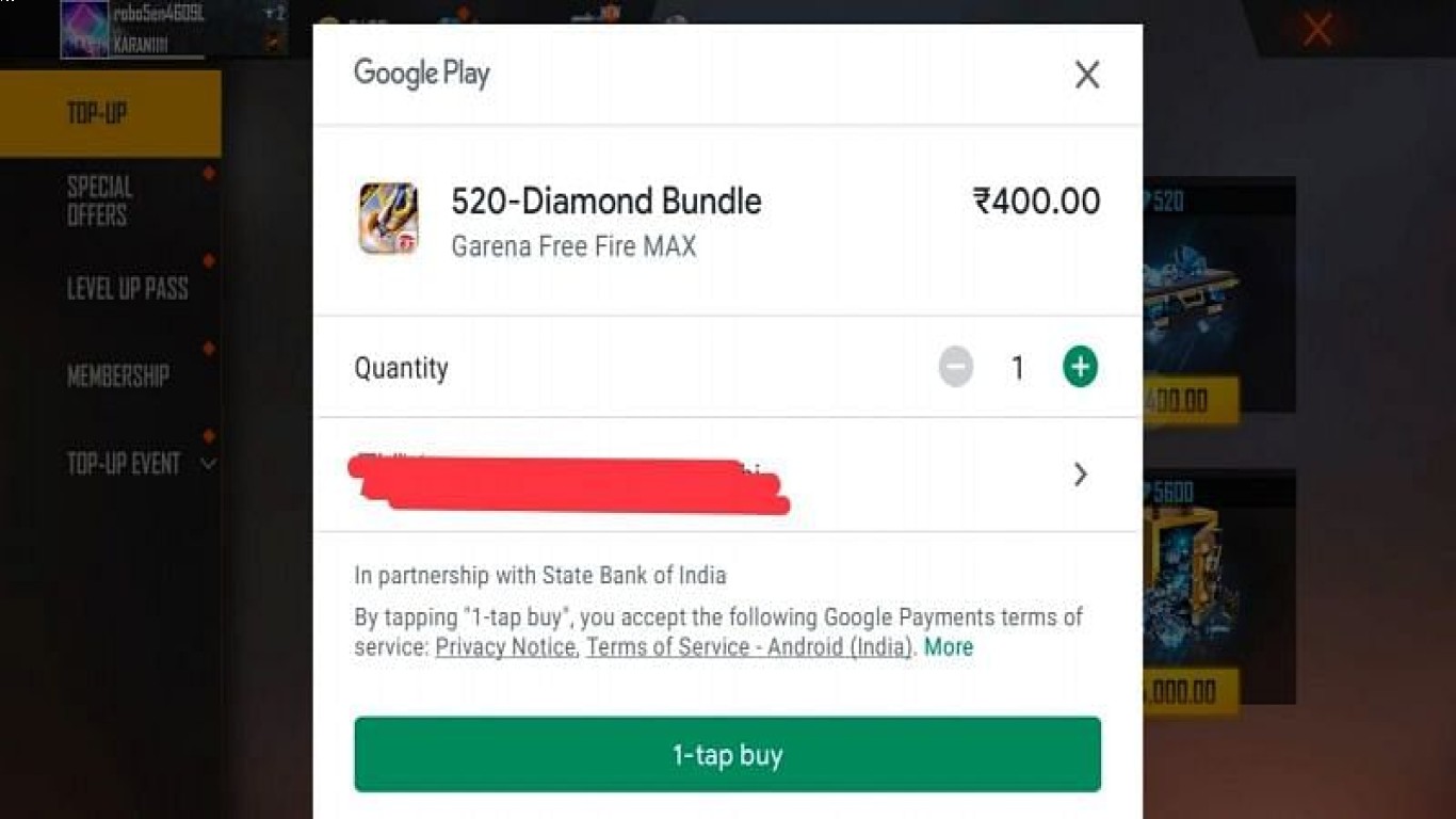 Cara top up diamond di Free Fire MAX