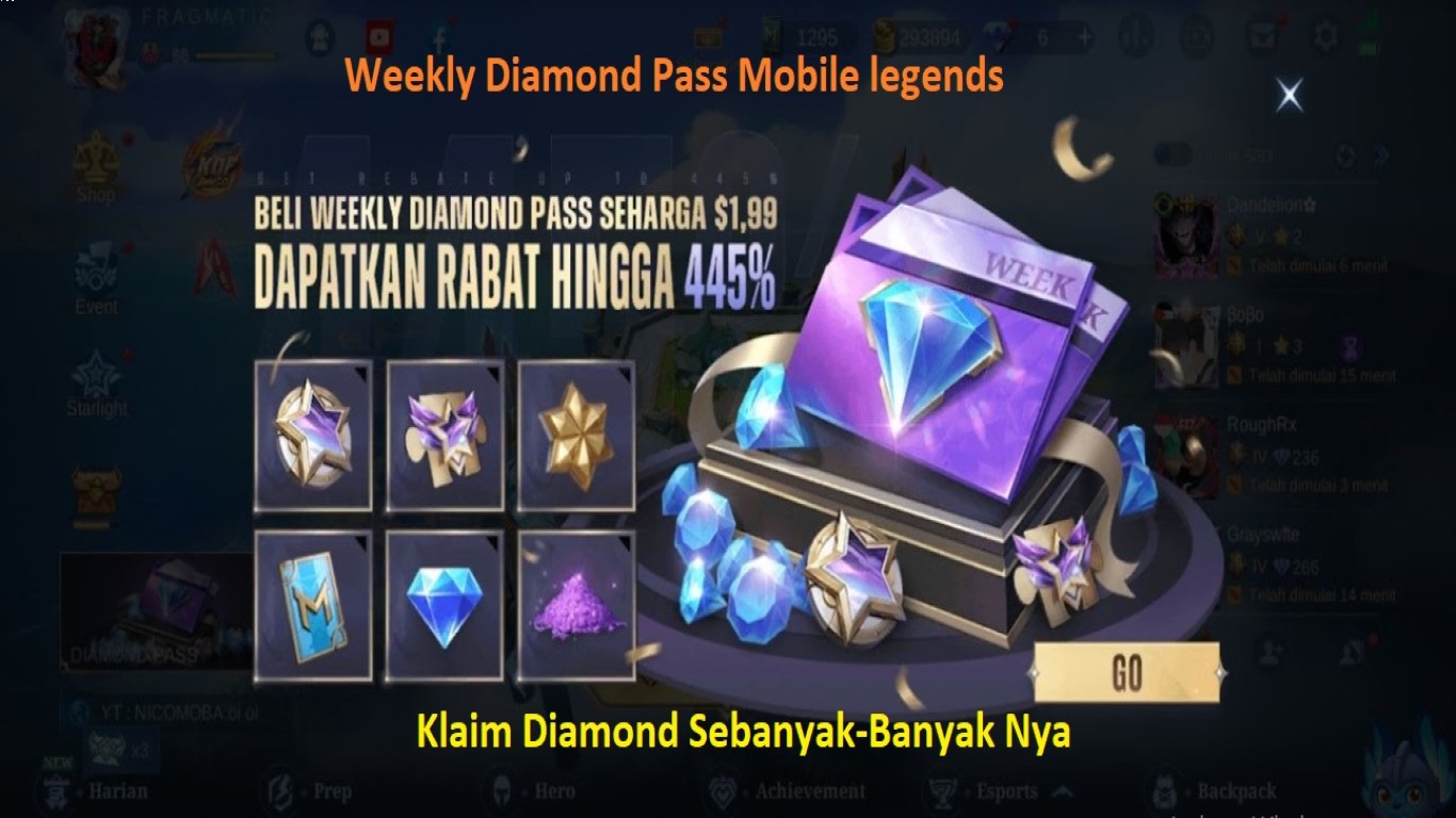 Kelebihan top up Weekly Diamond Pass dibanding paket lain