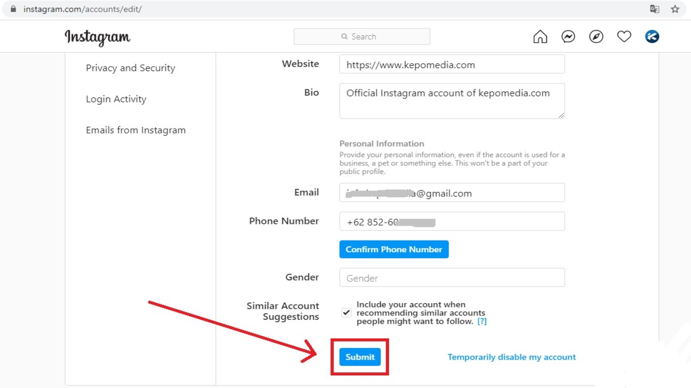 Cara menambahkan banyak link di BioLink Instagram