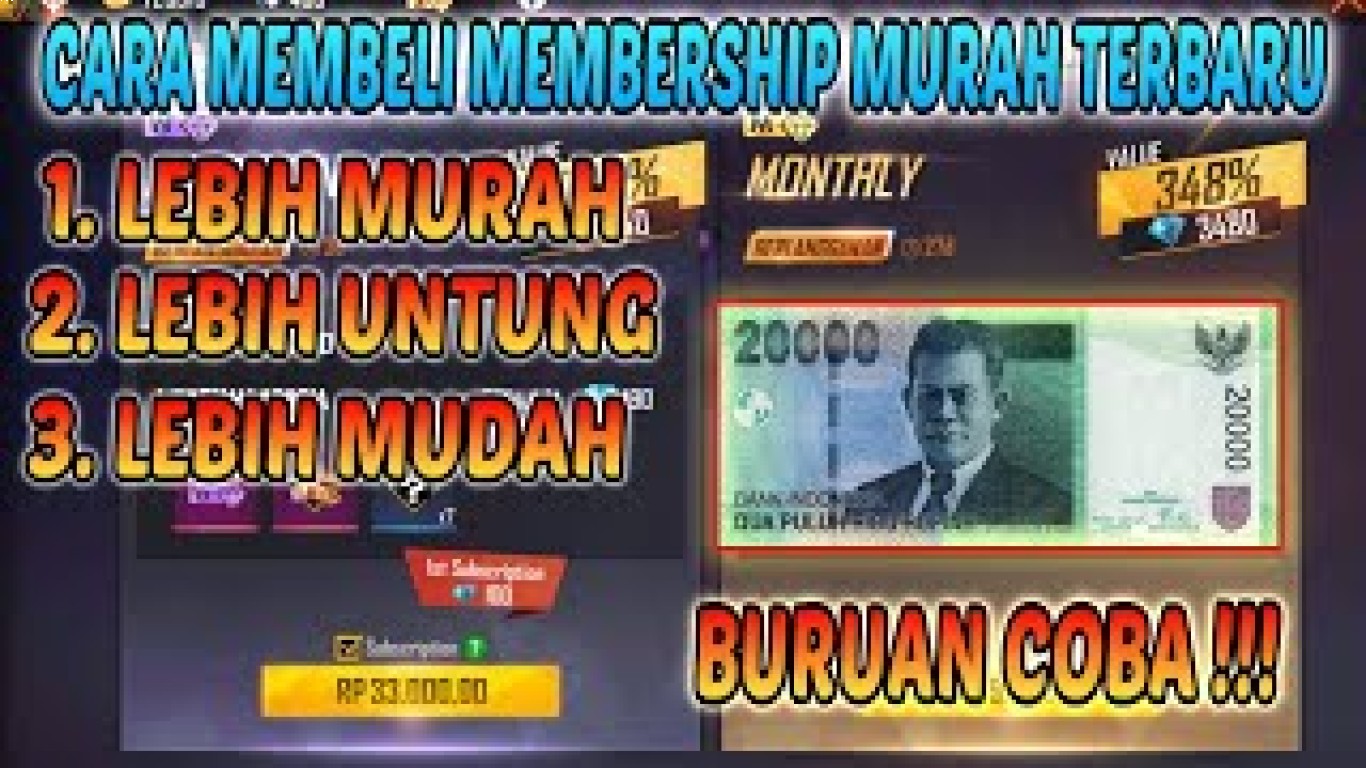 Tips hemat saat membeli membership bulanan Free Fire