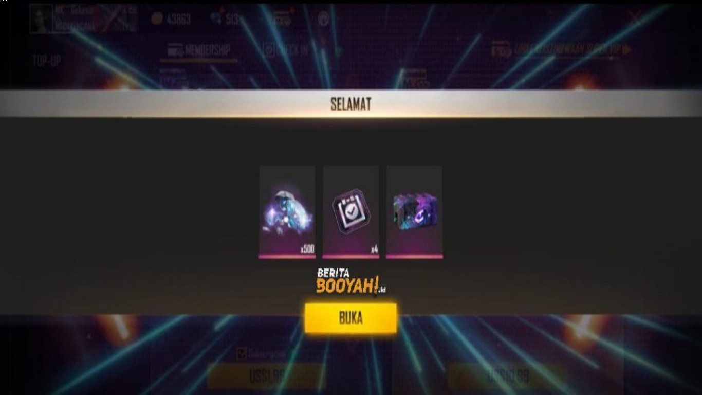 Cara memperpanjang membership bulanan Free Fire