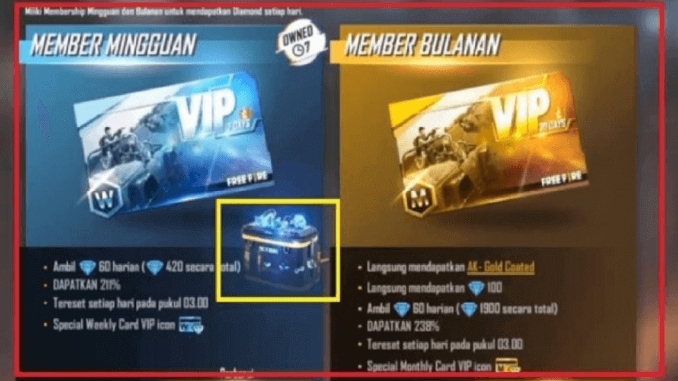 Alasan memilih membership bulanan Free Fire dibanding top up biasa