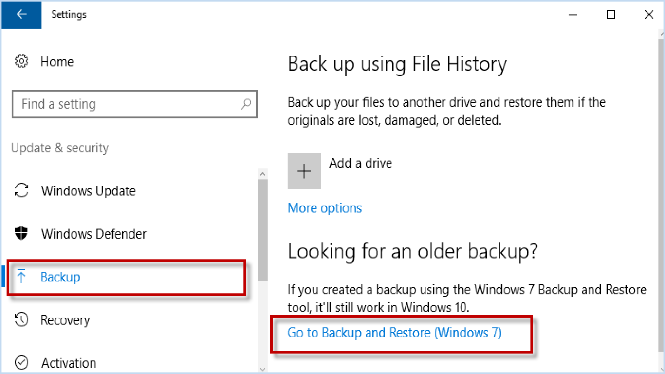 How to Backup and Restore Files in Windows 10