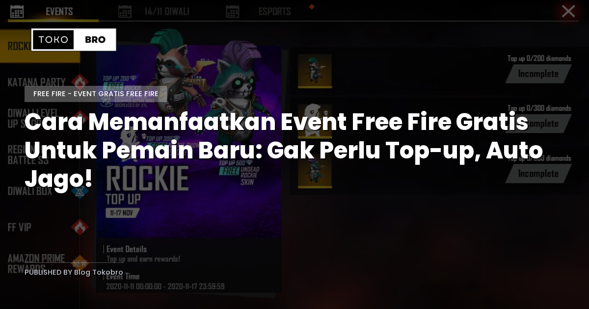Cara Memanfaatkan Event Free Fire Gratis Untuk Pemain Baru: Gak Perlu Top-up, Auto Jago!