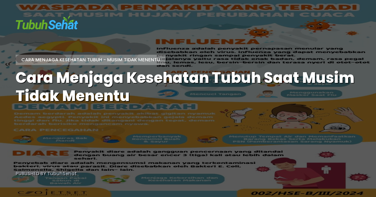 Cara Menjaga Kesehatan Tubuh Saat Musim Tidak Menentu