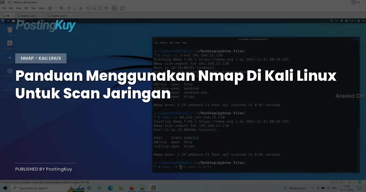 Panduan Menggunakan Nmap Di Kali Linux Untuk Scan Jaringan