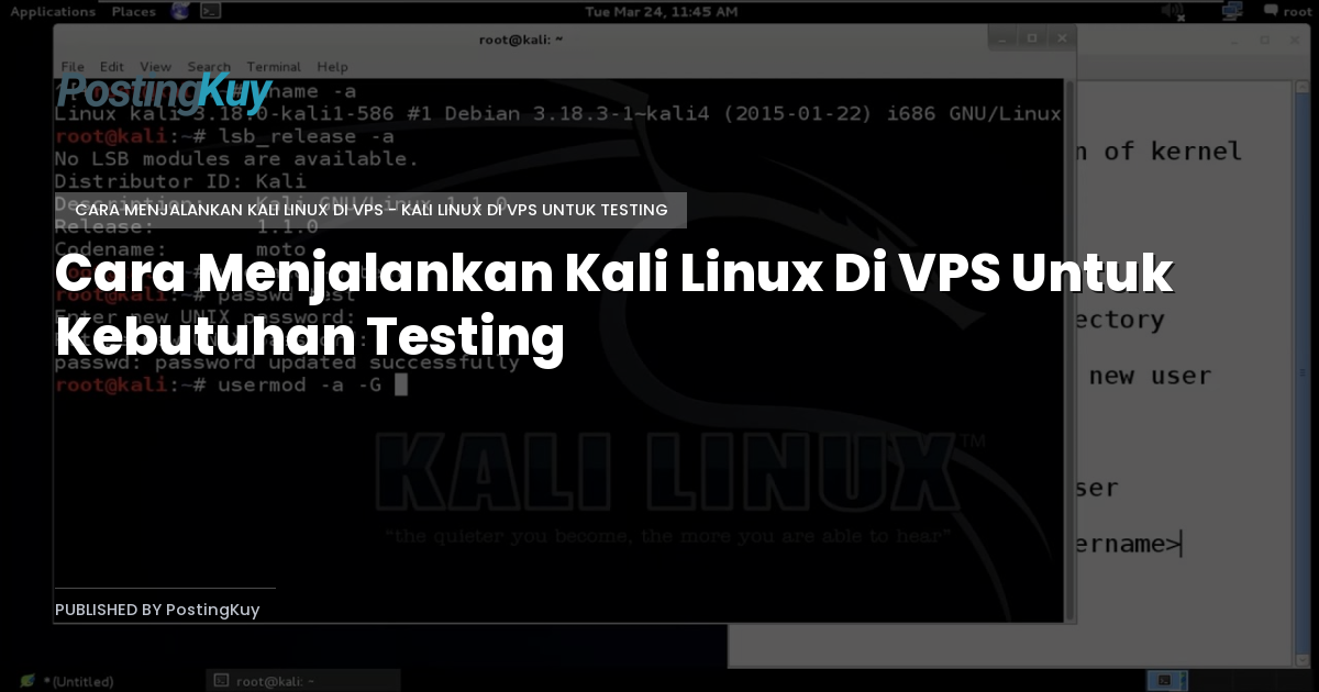 Cara Menjalankan Kali Linux Di VPS Untuk Kebutuhan Testing