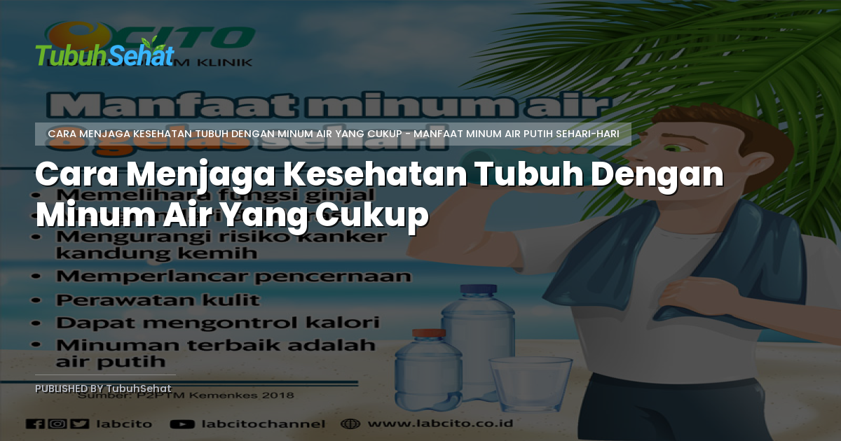 Cara Menjaga Kesehatan Tubuh Dengan Minum Air Yang Cukup