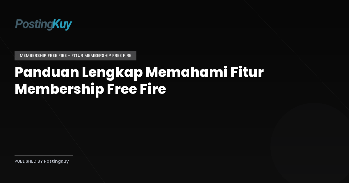 Panduan Lengkap Memahami Fitur Membership Free Fire
