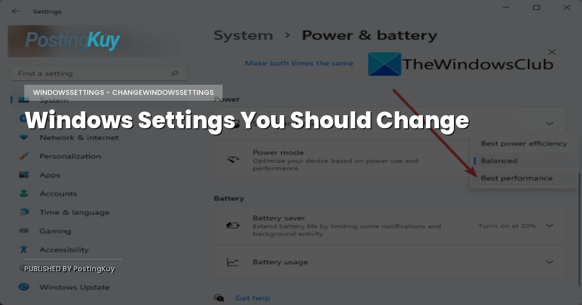 Windows Settings You Should Change