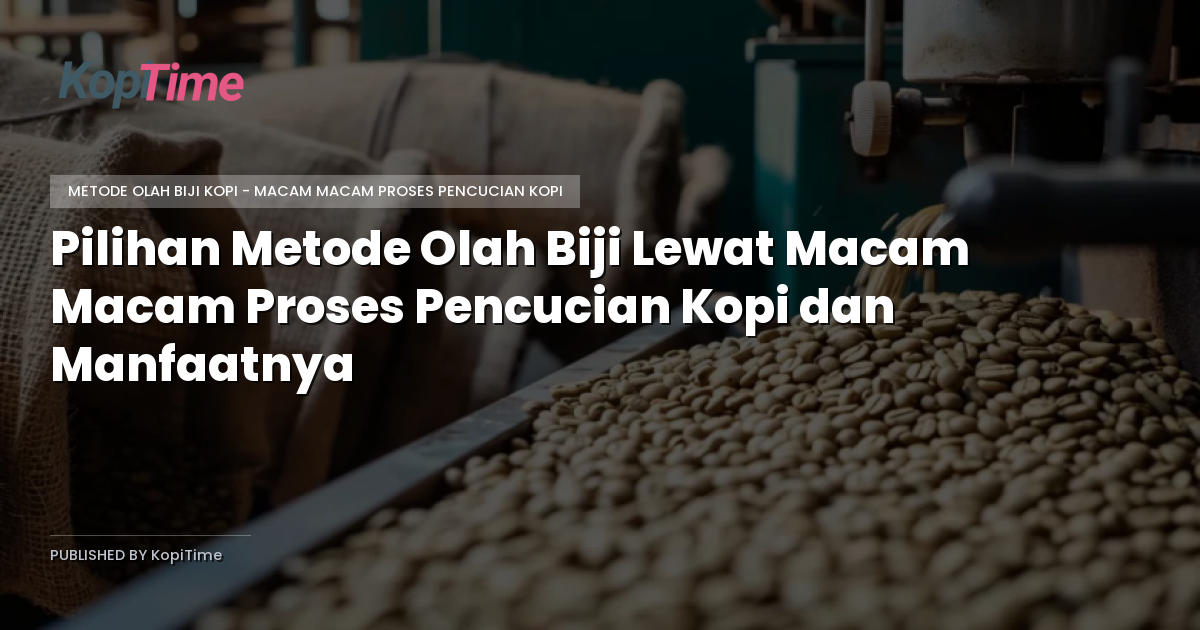 Pilihan Metode Olah Biji Lewat Macam Macam Proses Pencucian Kopi dan Manfaatnya