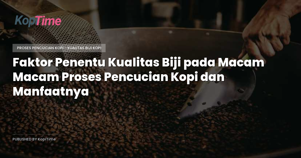 Faktor Penentu Kualitas Biji pada Macam Macam Proses Pencucian Kopi dan Manfaatnya