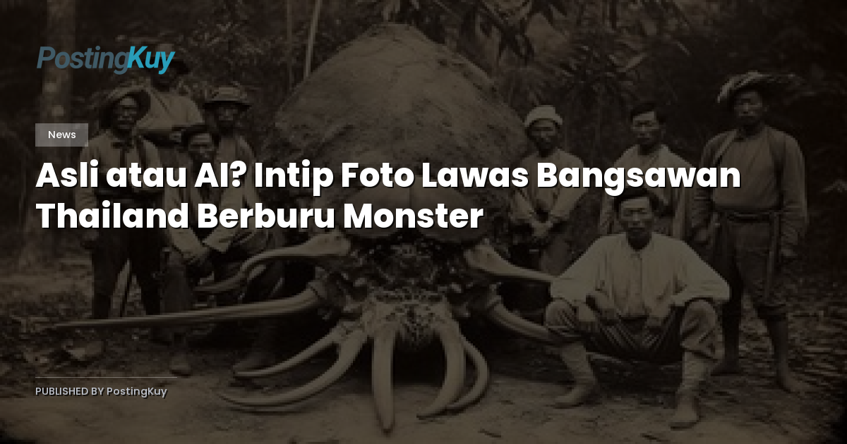 Asli atau AI? Intip Foto Lawas Bangsawan Thailand Berburu Monster