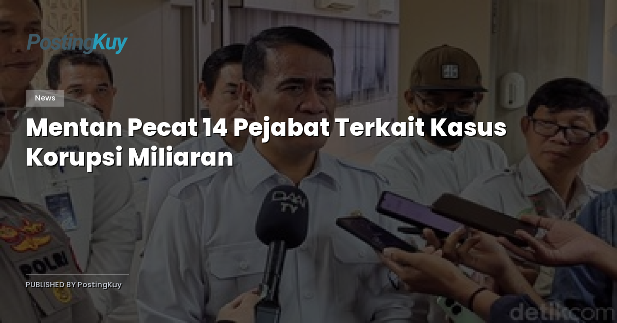 Mentan Pecat 14 Pejabat Terkait Kasus Korupsi Miliaran
